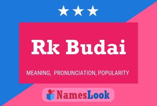 Rk Budai Name Poster