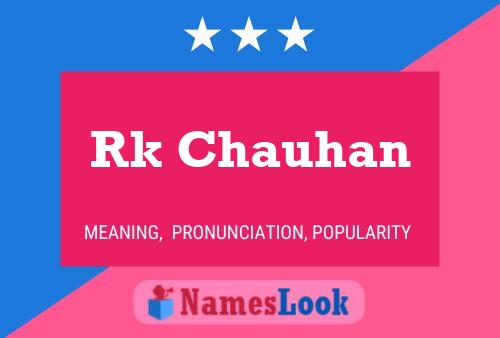 Rk Chauhan Name Poster