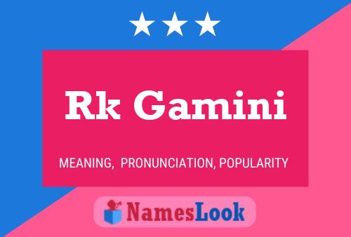 Rk Gamini Name Poster