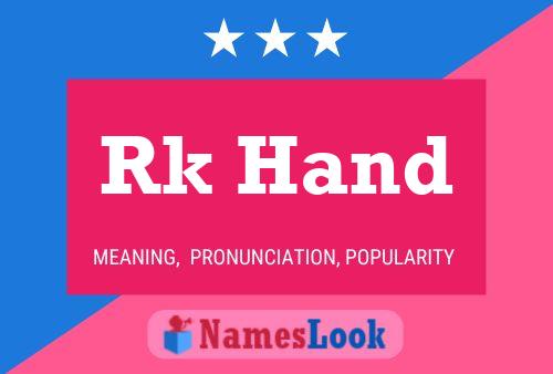 Rk Hand Name Poster