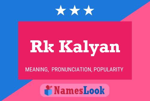 Rk Kalyan Name Poster