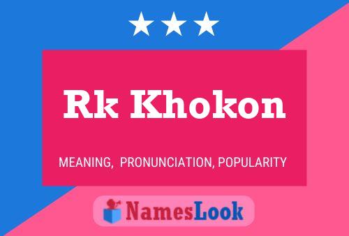 Rk Khokon Name Poster