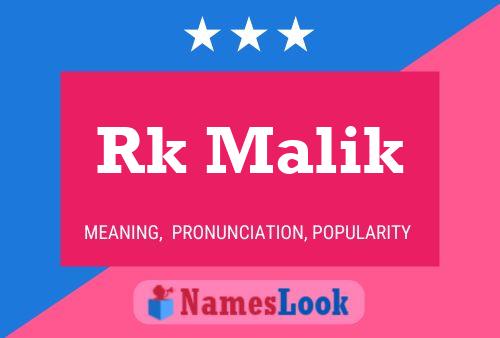 Rk Malik Name Poster