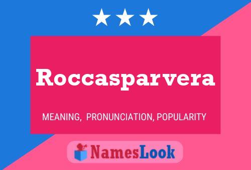 Roccasparvera Name Poster