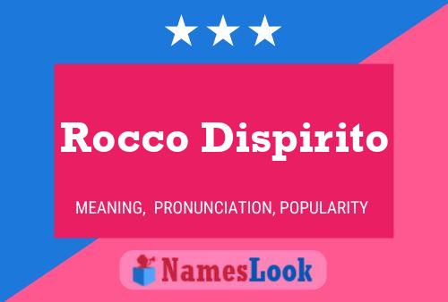 Rocco Dispirito Name Poster