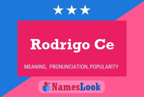 Rodrigo Ce Name Poster