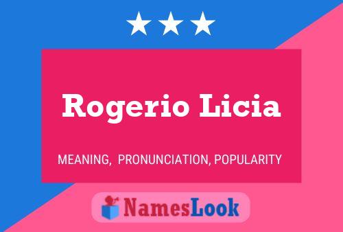 Rogerio Licia Name Poster