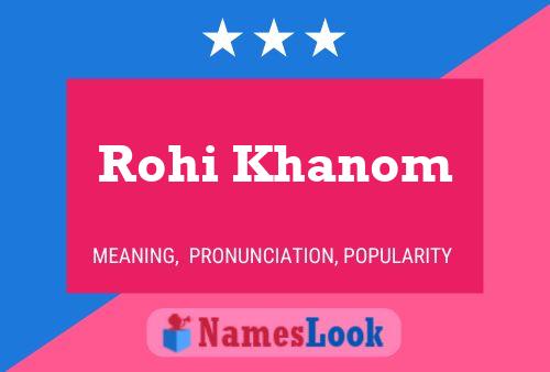 Rohi Khanom Name Poster