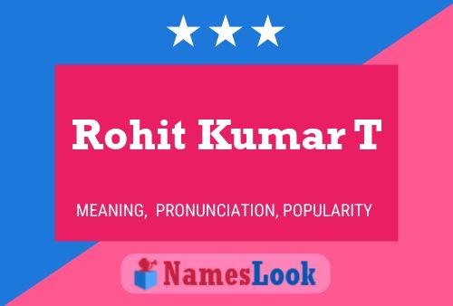 Rohit Kumar T Name Poster