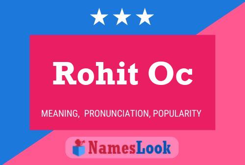 Rohit Oc Name Poster