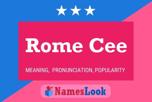 Rome Cee Name Poster