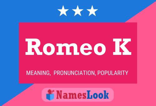 Romeo K Name Poster