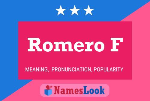 Romero F Name Poster