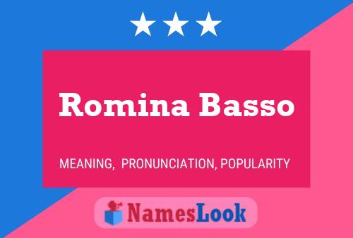 Romina Basso Name Poster