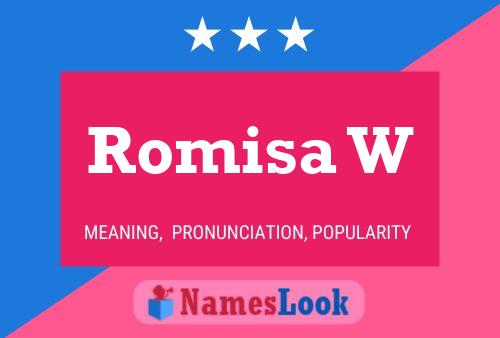 Romisa W Name Poster