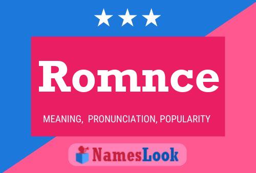 Romnce Name Poster