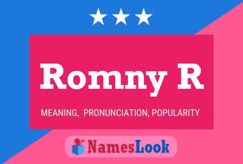 Romny R Name Poster