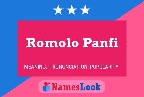 Romolo Panfi Name Poster