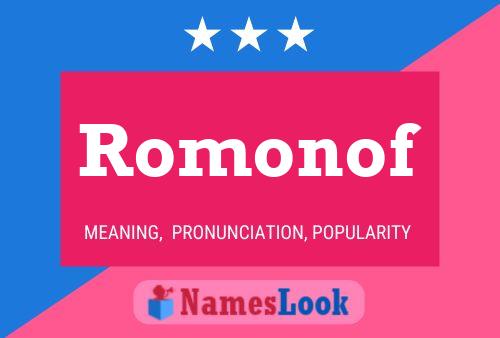 Romonof Name Poster