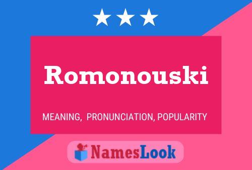 Romonouski Name Poster