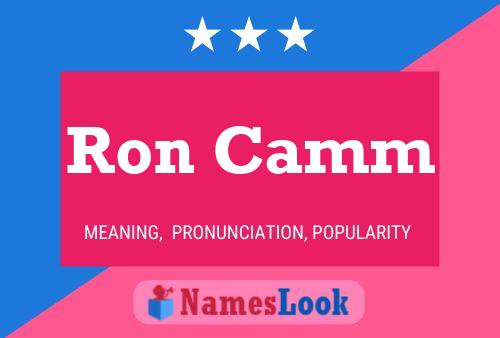 Ron Camm Name Poster