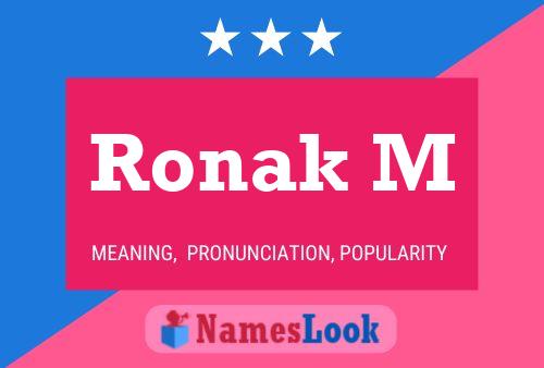 Ronak M Name Poster