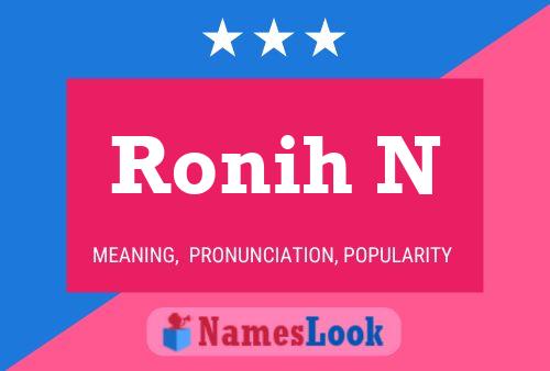 Ronih N Name Poster