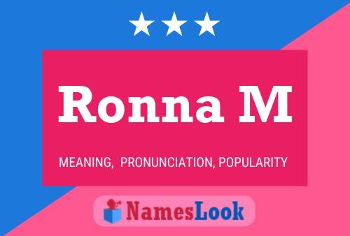 Ronna M Name Poster