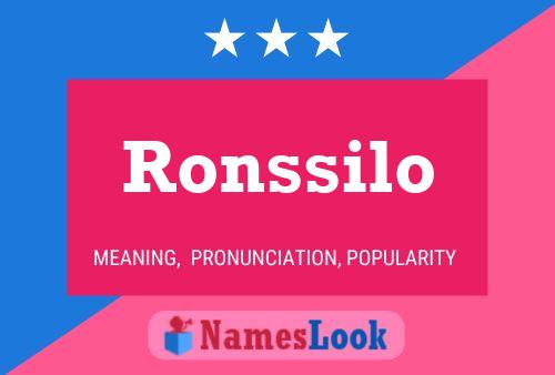 Ronssilo Name Poster