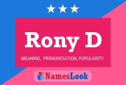 Rony D Name Poster