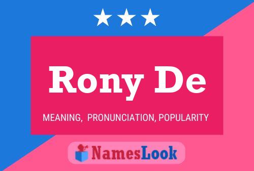 Rony De Name Poster