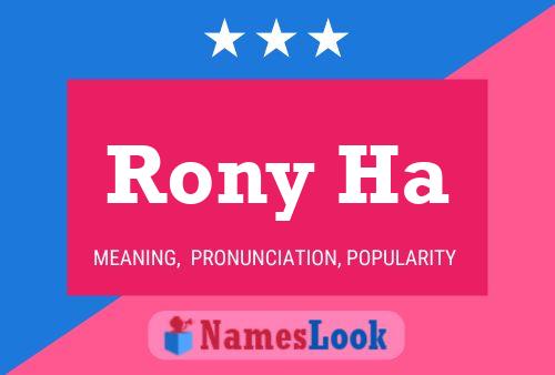 Rony Ha Name Poster