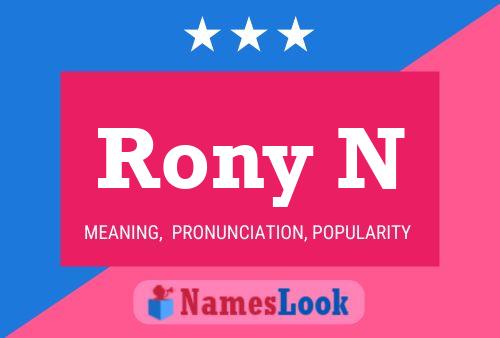 Rony N Name Poster