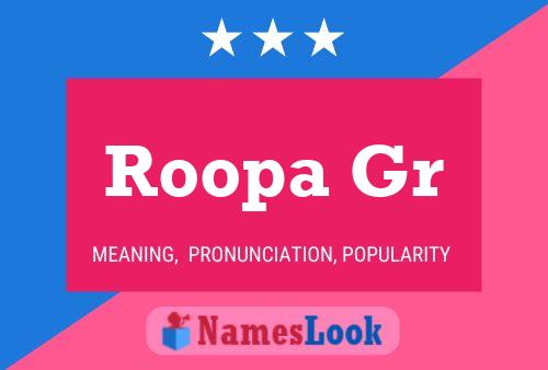 Roopa Gr Name Poster