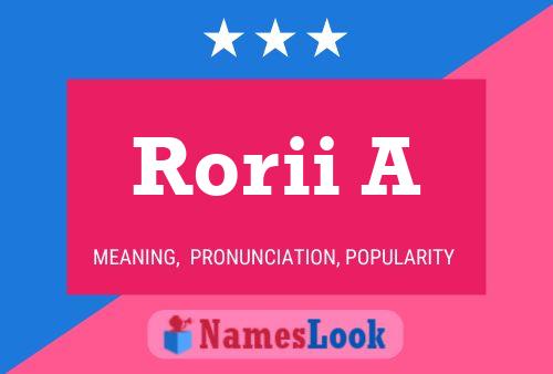 Rorii A Name Poster