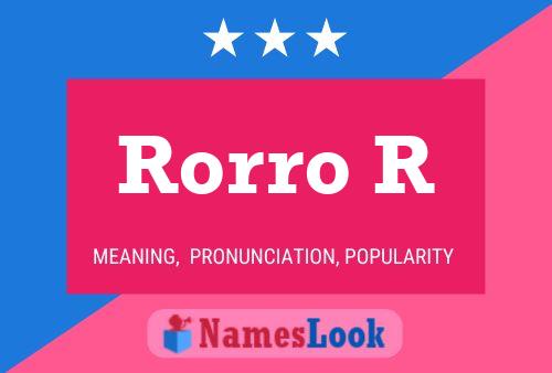 Rorro R Name Poster