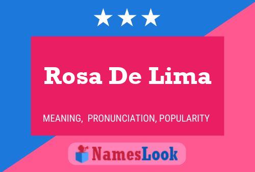 Rosa De Lima Name Poster