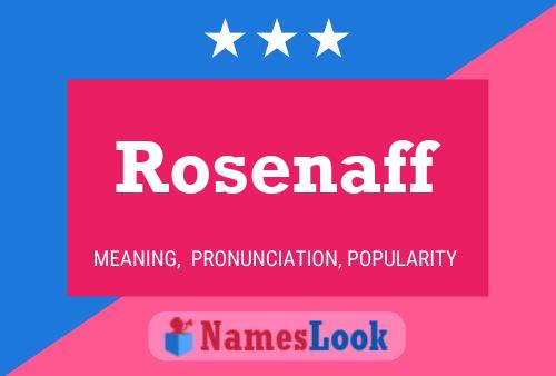 Rosenaff Name Poster