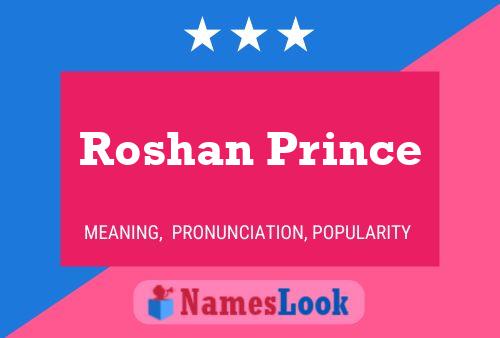 Roshan Prince Name Poster