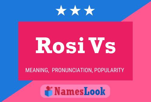 Rosi Vs Name Poster