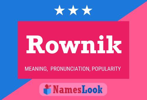 Rownik Name Poster