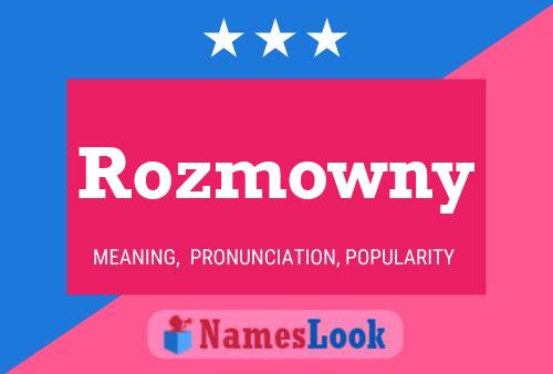 Rozmowny Name Poster