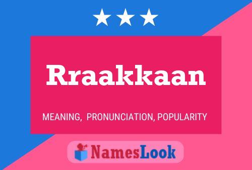 Rraakkaan Name Poster