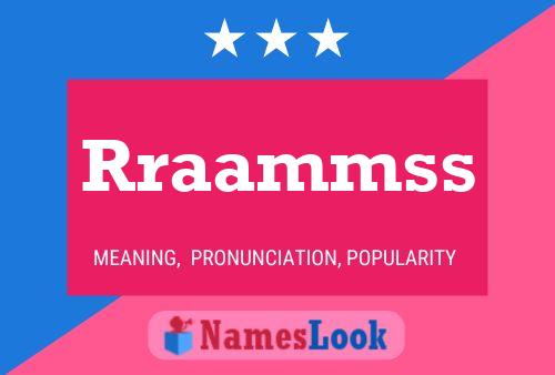 Rraammss Name Poster