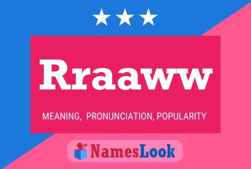 Rraaww Name Poster