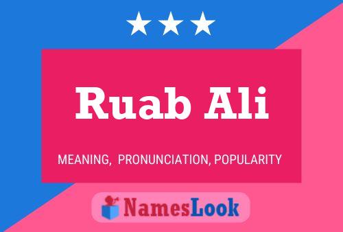 Ruab Ali Name Poster