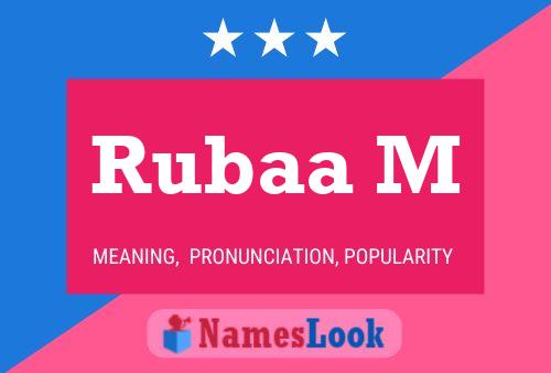 Rubaa M Name Poster