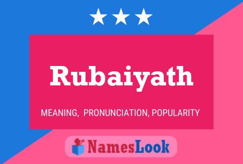 Rubaiyath Name Poster