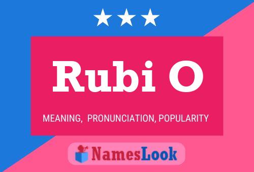 Rubi O Name Poster