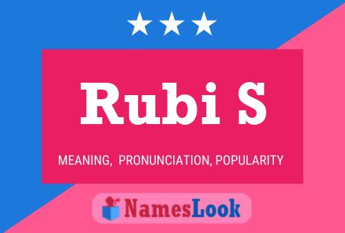 Rubi S Name Poster